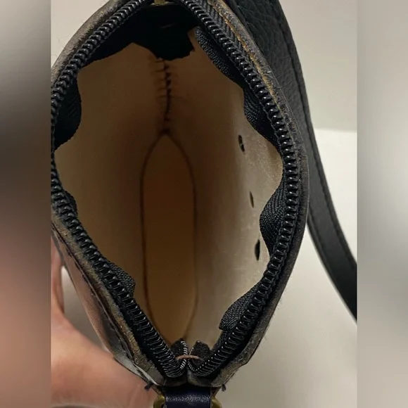 Blue Heart Owl Cross-body Purse Hand tooled Leather Multicolored - Picture 10 of 16